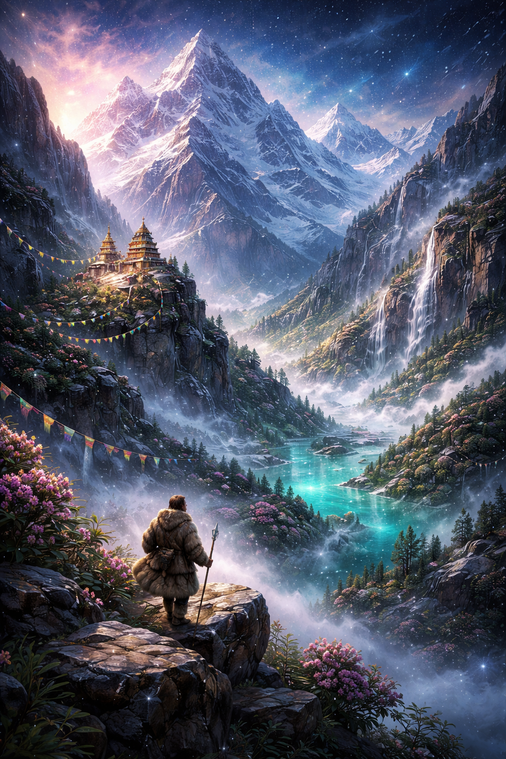 Himalayan mountains under the snow