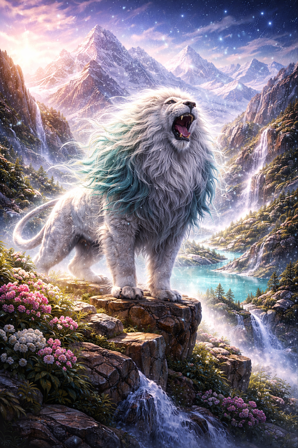 the snow lion of the Himalaya